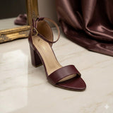 Women’s Block Heel Sandals - Elegant Ankle Strap Heels for Stylish Comfort