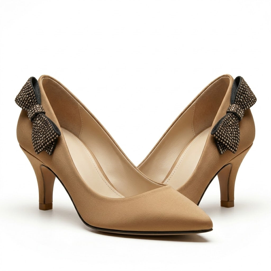 Elegant Women’s Heels with Bow Detail
