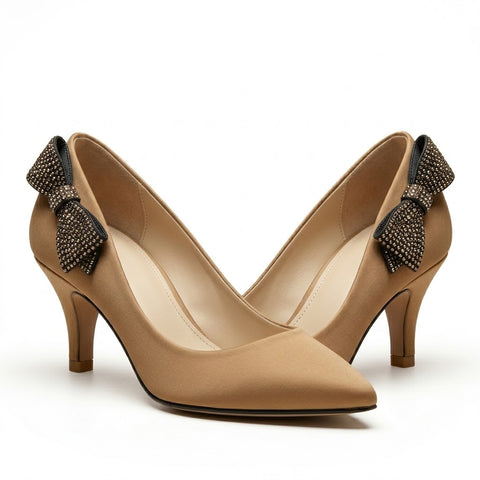 Elegant Women’s Heels with Bow Detail